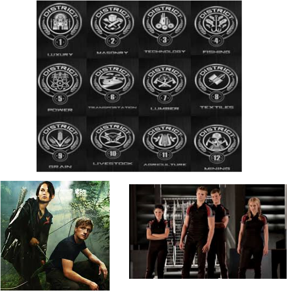 the 12 districts in the hunger games